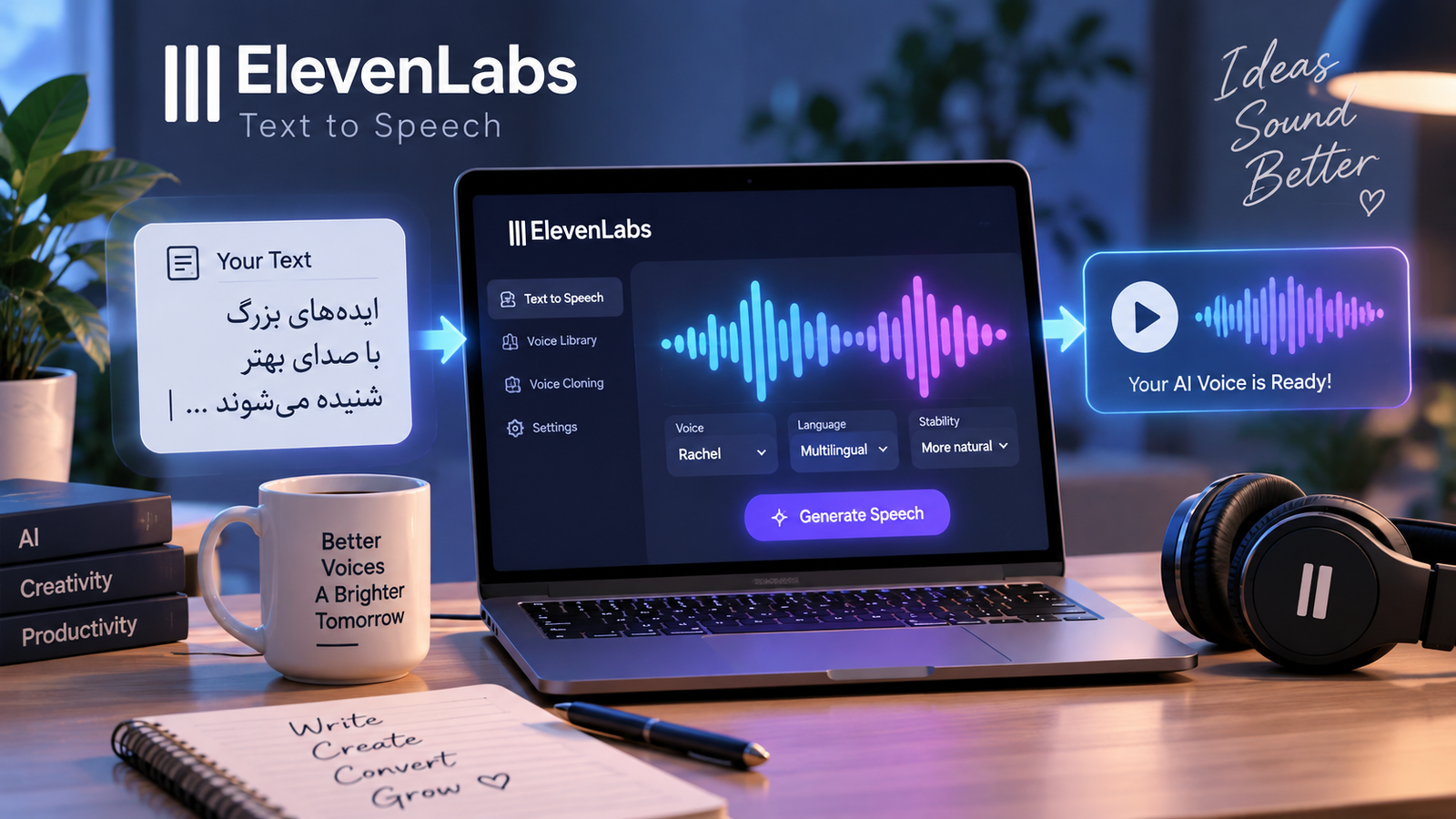 چگونه با ElevenLabs متن را به صدا تبدیل کنیم